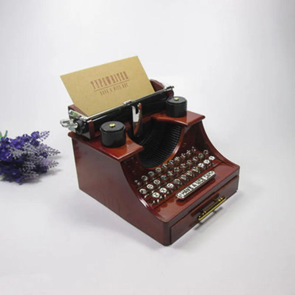 

1Pcs Mini Music Box Vintage Typewriter Design Decorative Jewellery Box Romantic Gift for Girlfriend Baby Girl Anniversary
