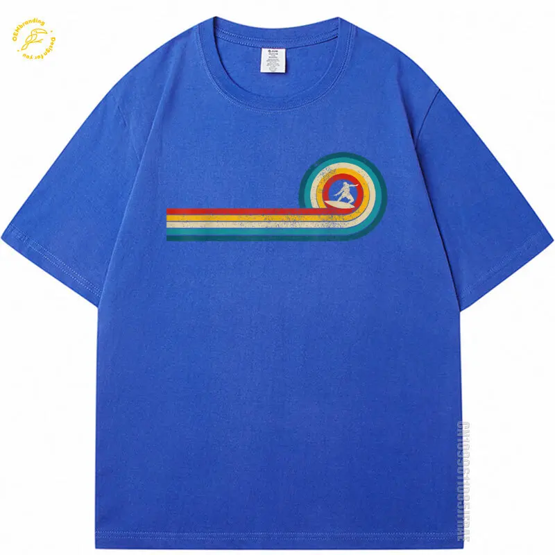 

Surfer Gift Vintage Wave Retro Surfing Surf Beach Oversized T Shirt Men's Fashion Clothes Luxury Brand T-Shirt Short Sleeve