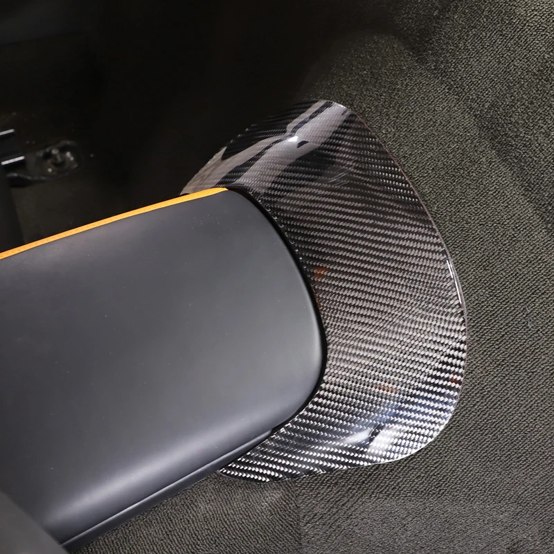 

For 2014-2019 Chevrolet Corvette C7 Car Styling Armrest Box Rear Panel Cover Sticker Interior Accessories 1Pcs Soft Carbon Fiber