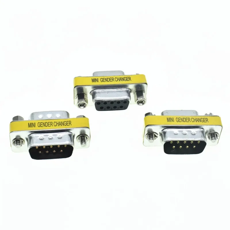 DB9 9Pin  D-Sub Connectors Mini Gender Changer Adapter RS232 Serial Connector Male To Male Female To Female Female To Male