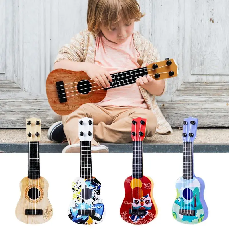 Kids Ukulele For Girls 4 Strings Mini Guitar Anti-Impact Mini Learning Musical Instrument For Preschool Children Kids Girls