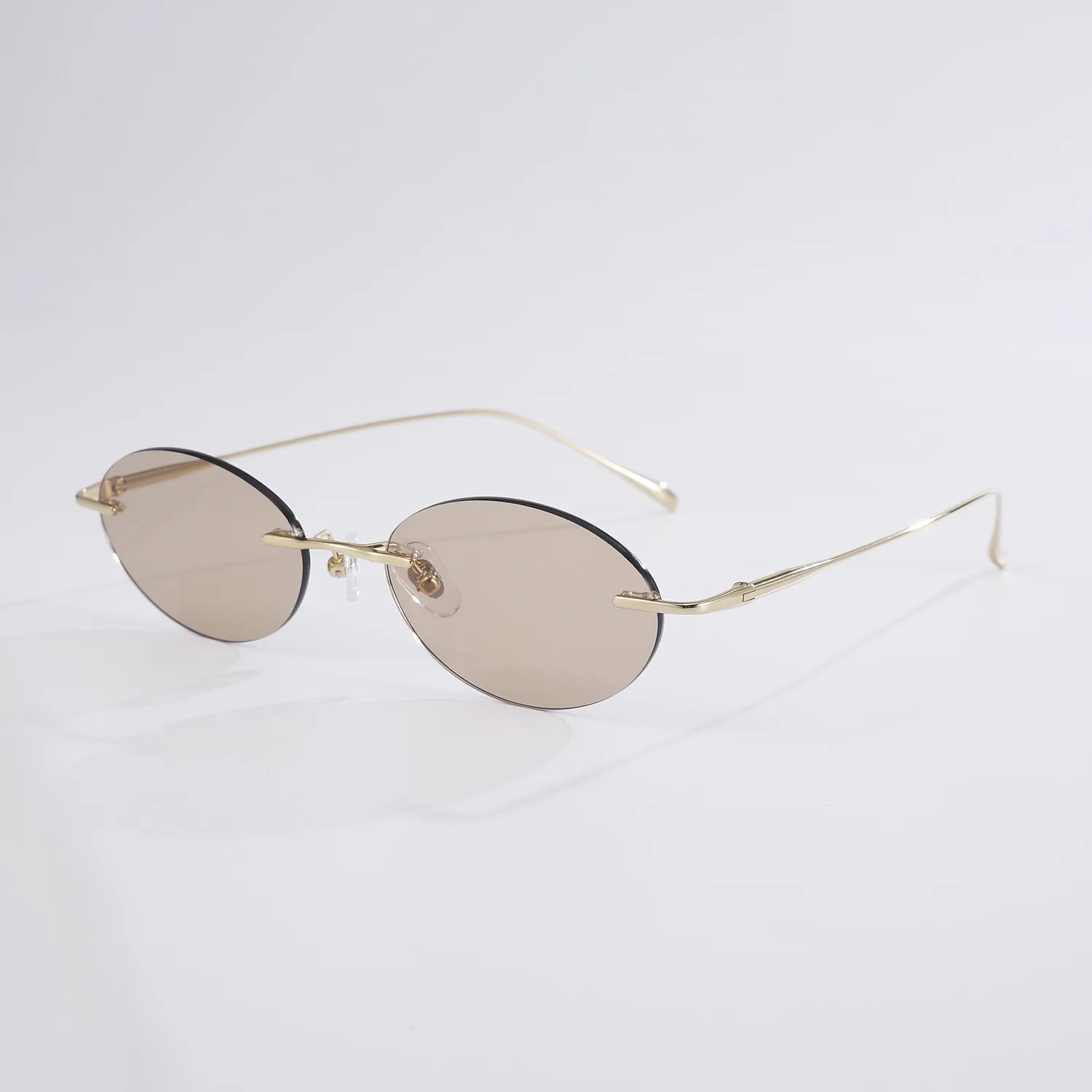 Modische Rahmenlose Polarisierte Sonnenbrille für Damen Reise-Fotografie-Sonnenbrille Reintitan-Rahmen Herren Punk Sonnenbrillen UV400-Schutz – Detail 19
