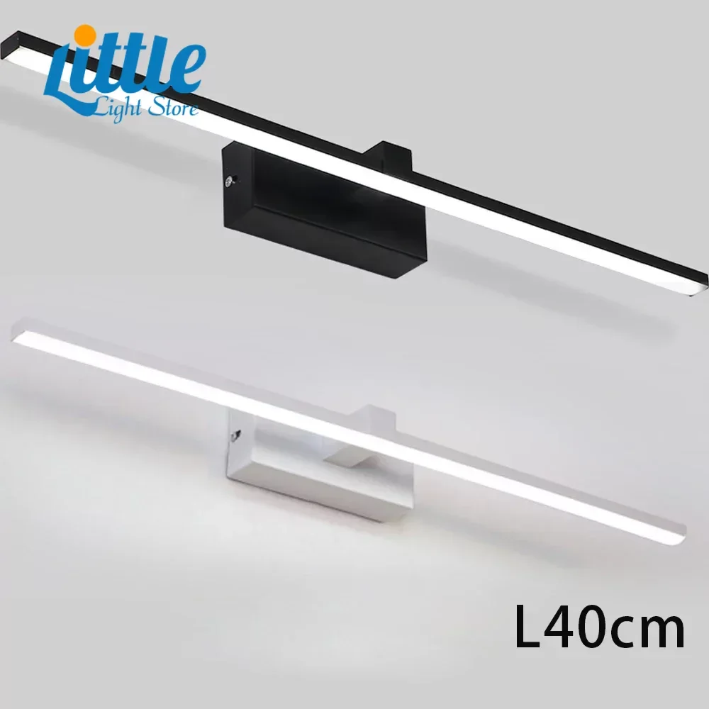 

Bathroom Mirror Front Light Modern Led Wall Light Black&White Luminaires Sconce Led Wall Lamp L40 50 CM Bathroom Lamp