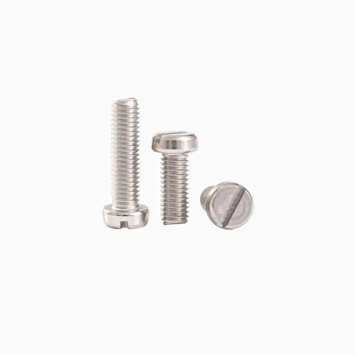 Stainless Steel 304 Slotted Round Head Screw GB65 Bolt M1.6M2M3M4