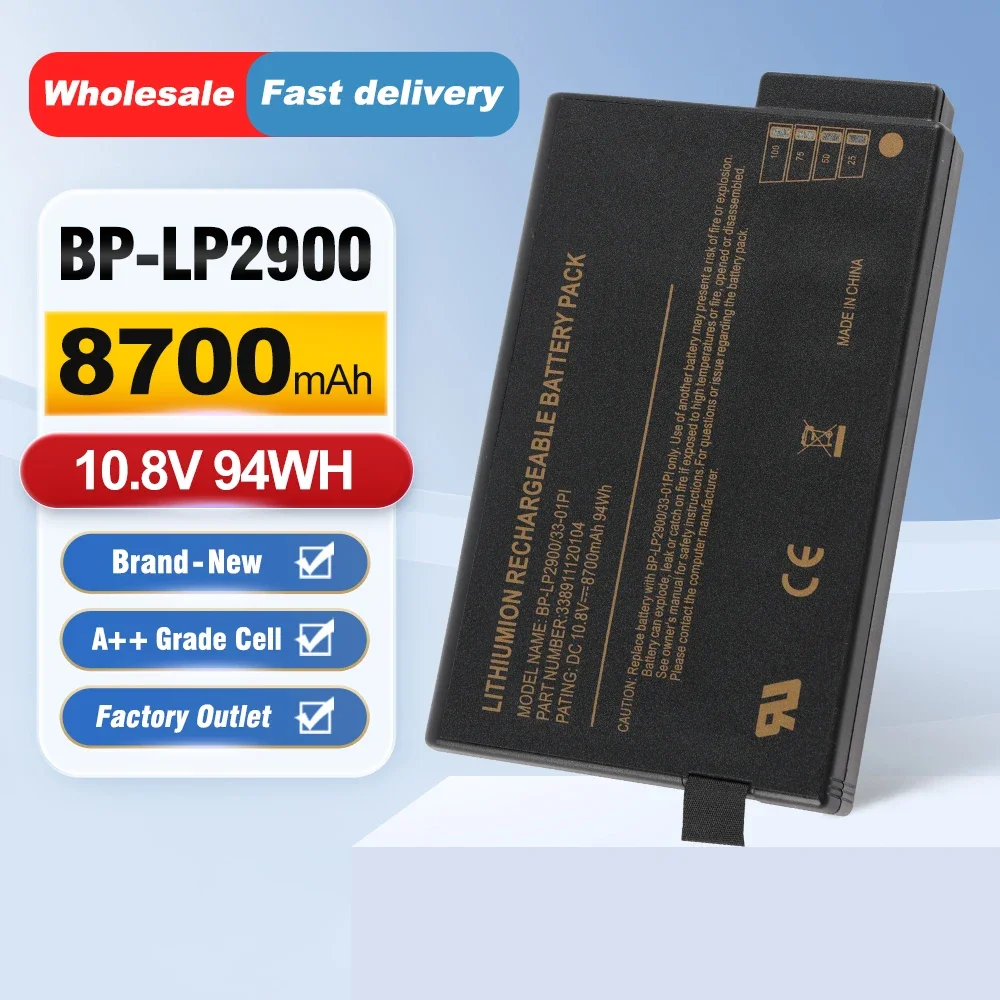 ETESBAY 10.8V 8700mAh BP-LP2900/33-01PI Battery For Getac X500 V100 V1010 V200 M230 338911120104 BP-LC2600/33-01S1