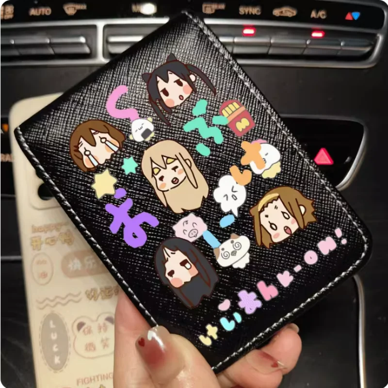 Anime K-ON！ Akiyama Mio Tainaka Ritsu Wallet Fold Bag Multi Card  Coin Pocket Photoes Holder Fashion Kids Wallets Gift