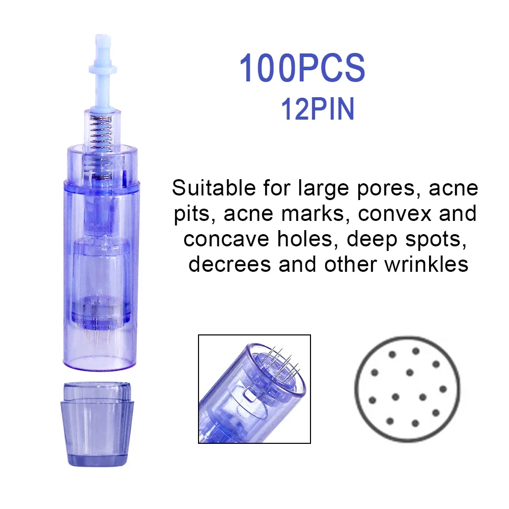 10/20/50/100 stuks bajonet microneedling dermapen micronaalden voor UltimaA6 Dr.imp pen 9/12/36/42-pins/nano cartridge tips MYM stamp