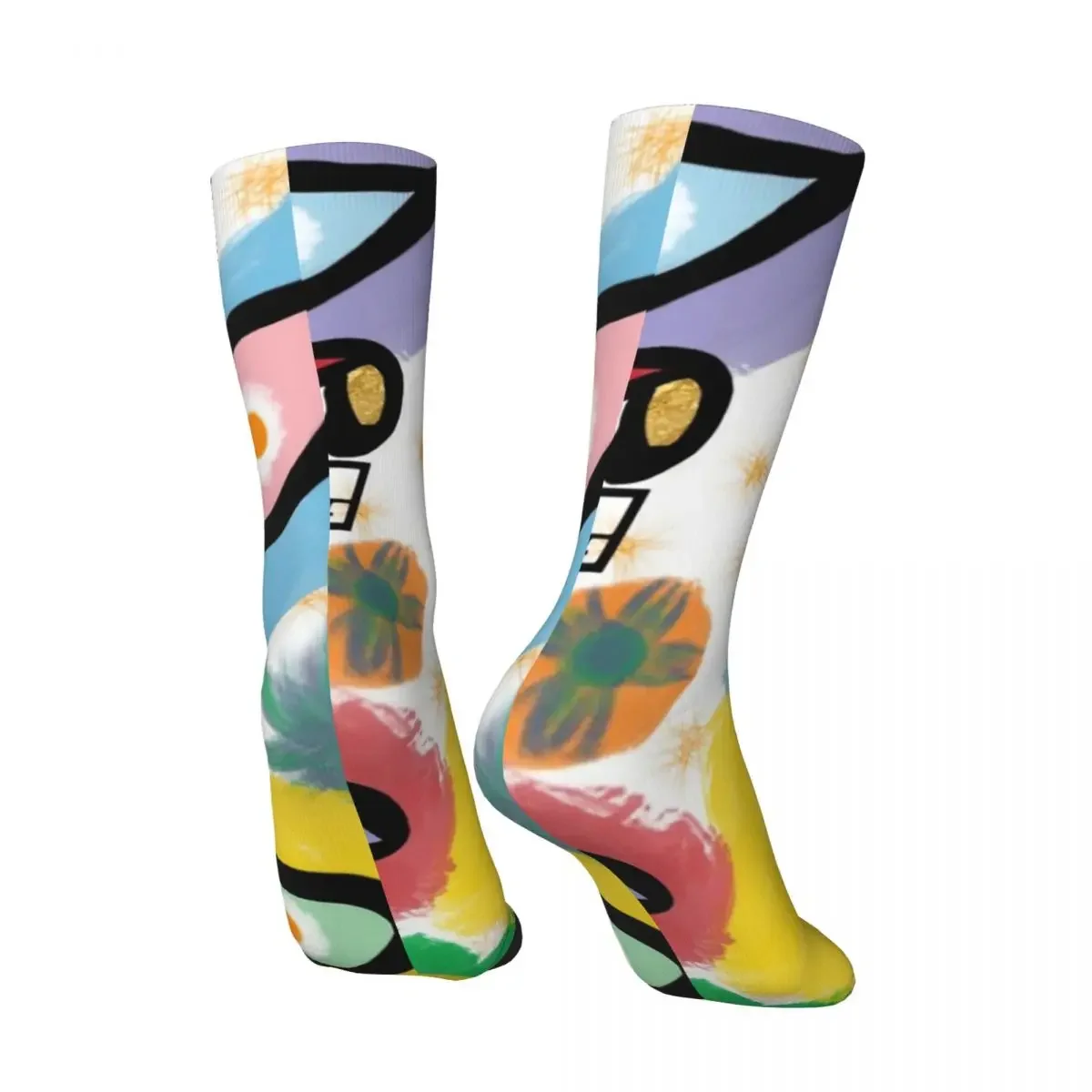 Hip Hop Vintage Indie Abstract Art Crazy Men's Compression Socks Unisex Snack Street Style Seamless Printed Happy Crew Sock