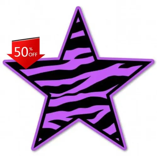 

Zebra Print Star Purple Cool Truck Car Camper Van Window Gift Aesthetic Retro Vintage