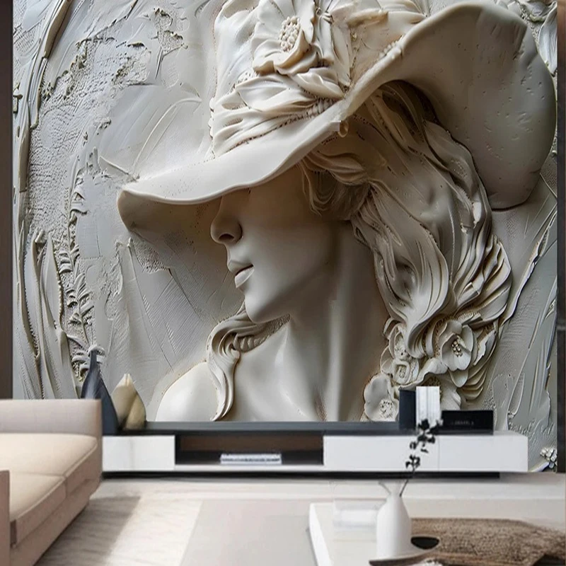 Customized Size Mural Modern 3D Stereo Relief Wallpaper For Living Room Bedroom TV Sofa Background Wall Decor Painting