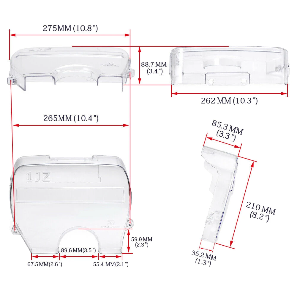 Clear Cam Gear Timing Belt Cover Turbo Cam Pulley for Toyota Supra 1Jz Soarer Chaser Cresta Mark II 86-96 2.5L