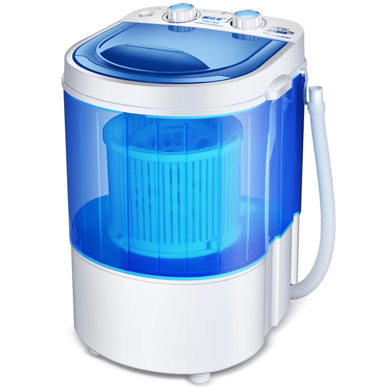 Mini Washing Machine, Single Bucket Washing Machine, Household Semi-automatic Washing and Stripping Integrated Machine 2.2kg