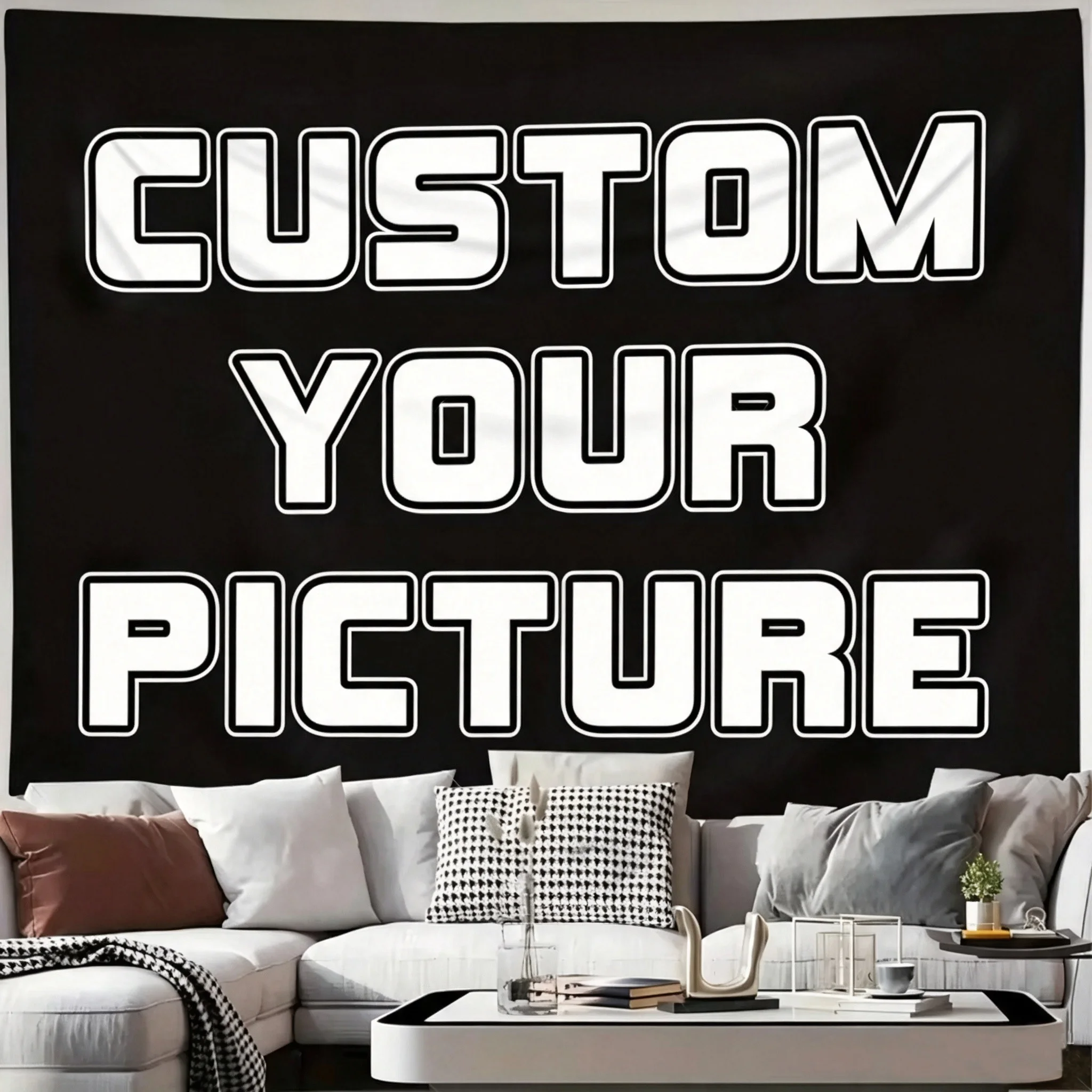 Personalized Custom Tapestry Customizable Photo Fun Pictures Bedroom Banner Dormitory Wall Decoration Oversized Party Backdrop