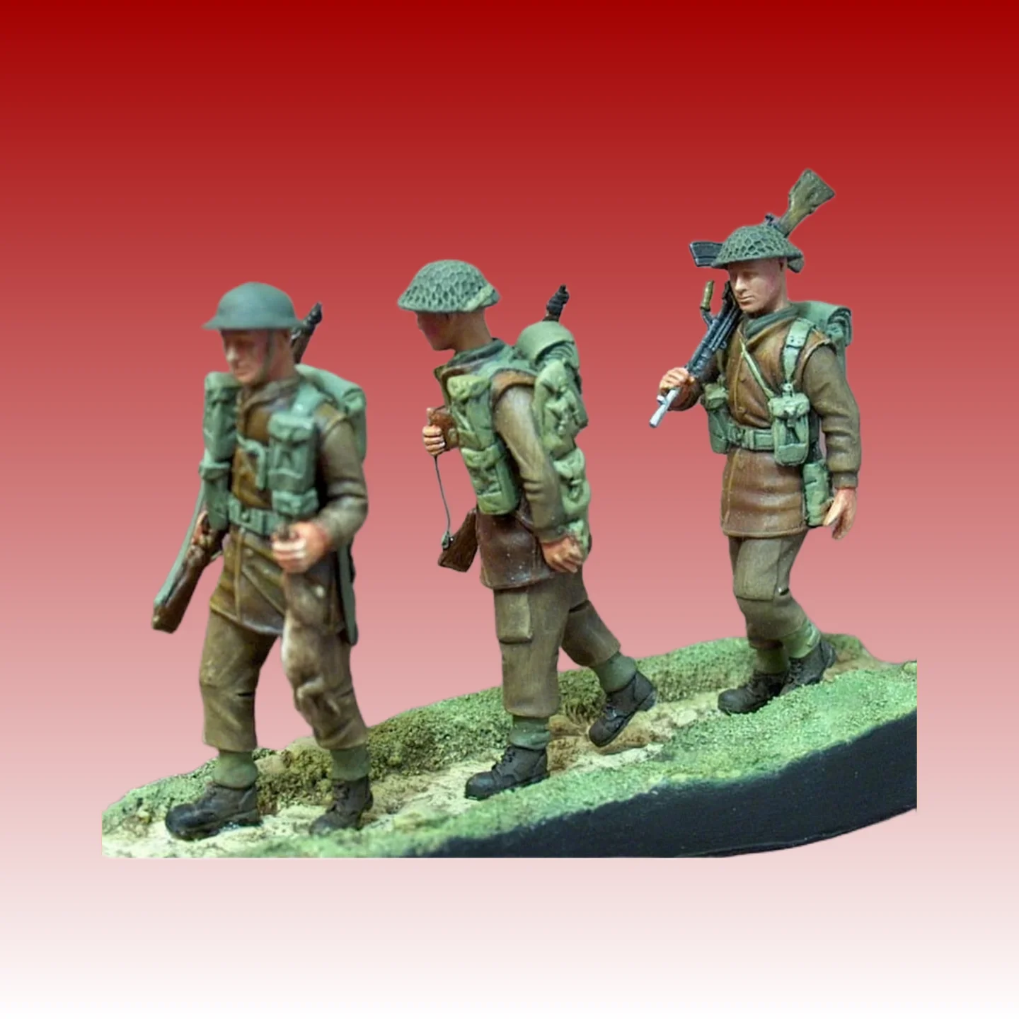 

Комплект неокрашенной модели из смолы 1/35, военная тема, британский Бэн Машинный пистолет (3 мужчины), разобранный и неокрашенный GK