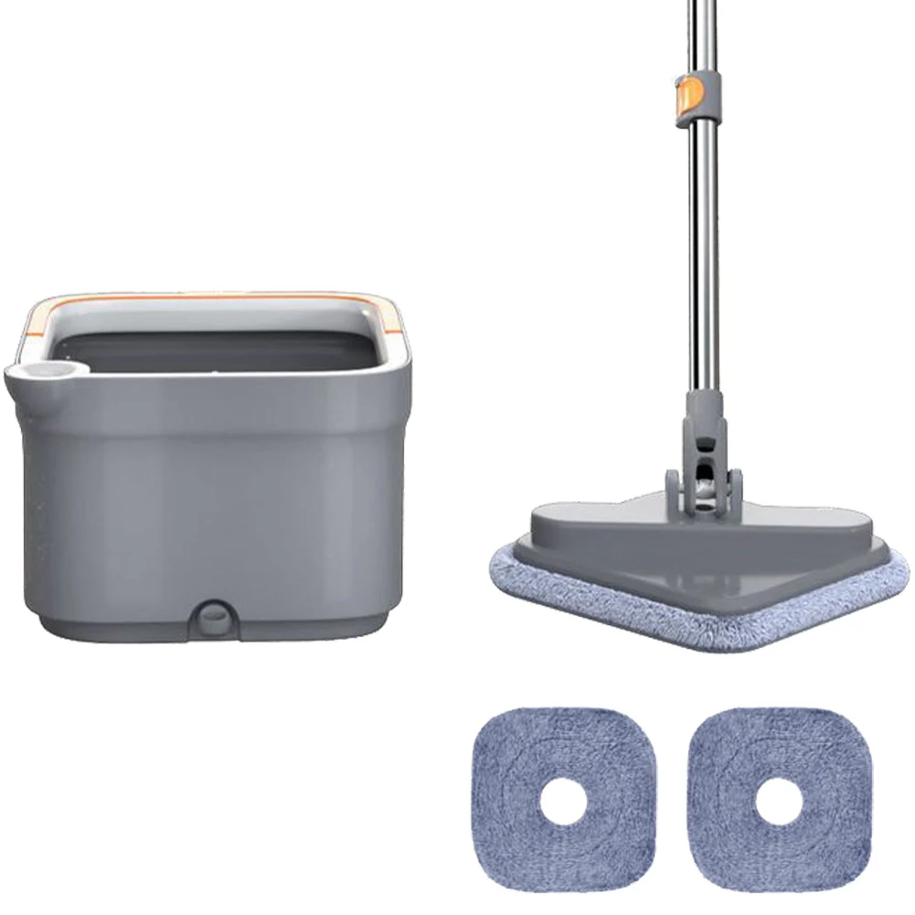 Praktischer Tiefenreinigungsmop mit Eimer, freihändiges Auswringen, 360° drehbar, verstellbarer Bodenmop für Auto, Haus, Küche, Ecken und Wände