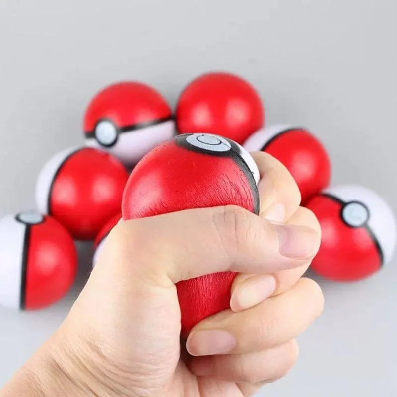 10 Stück/Set Cartoon Pokemon Anime Poke Ball Quetschspielzeug Springender Ball Kawaii Poke Ball Spielzeug