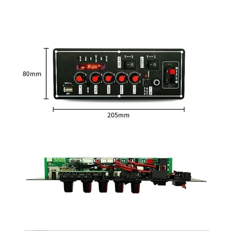 

MP3 Decoding Board with Treble and Bass Adjustment Knob Support MP3/WMA/WAV/flac/ape Audio Receiver Module