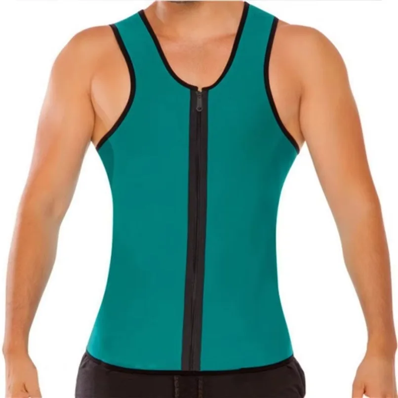 Slimming Men Flat Belly Sheath Sauna Tank Top Vest Sweat Fat Burning Body Shaper Weight Loss Tummy Control Waist Trainer Shirt