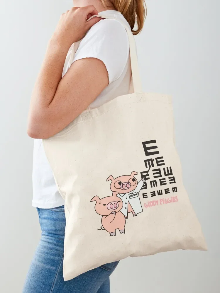 

Giddy Piggies Eye Chart Tote Bag tote bag woman Women's beach bags Woman shopper bag sac pour femme