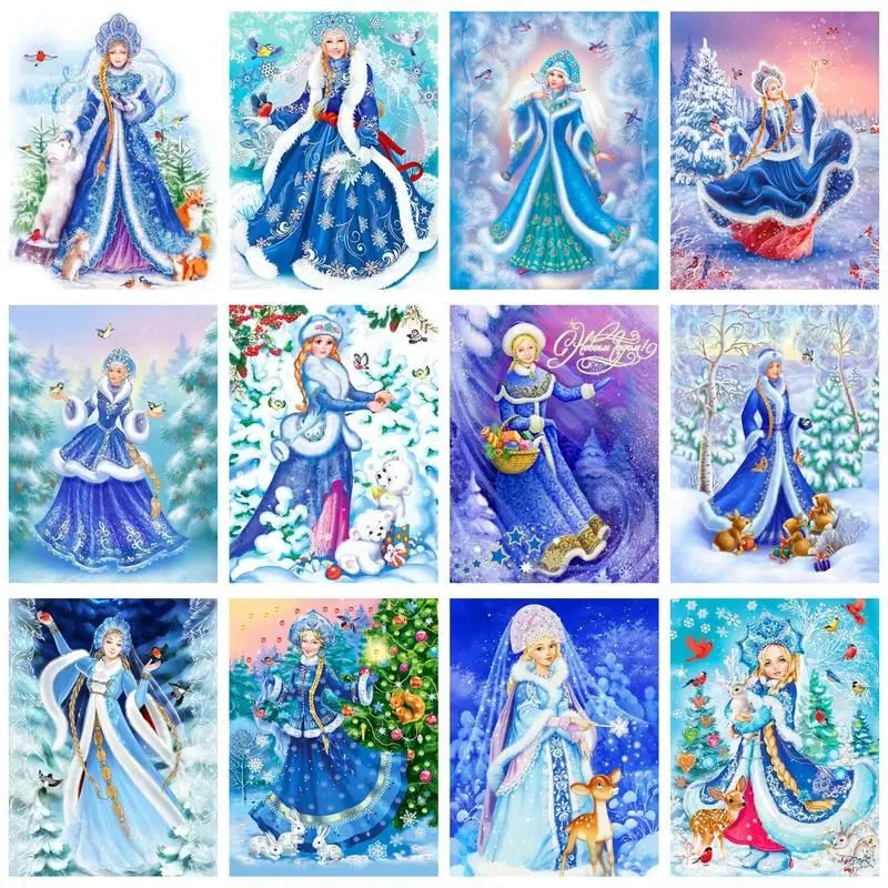

CHENISTORY Diamond Embroidery The Ice Queen Cross Stitch Ocean 5D Diamond Painting New Arrival Mosaic Art Wall Decor
