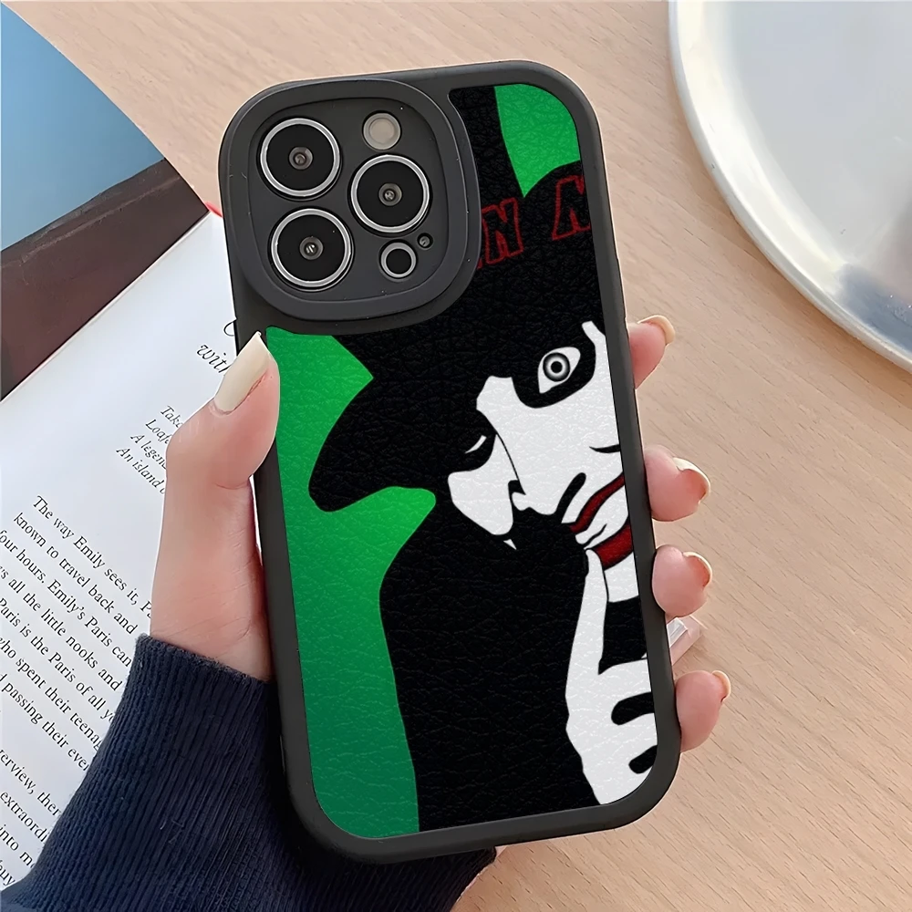 Marilyn Manson Phone Case 2024 For iPhone 16 15 14 11 12 13  lambskin silicone Pro Max Mini X XR XS 7 8 Plus cover