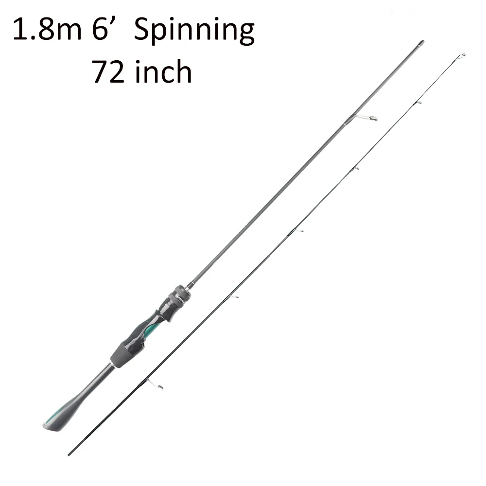 FISHINGFANS ORCA ULTRALIGHT UL SOLID TIP TAPERED HANDLE TROUT LAKE RIVER SPINNING CASTING FISHING ROD image 3