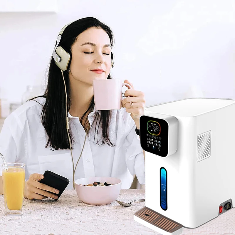 

Desktop Hydrogen Rich Water Maker Dispenser Automatic Instant Cold And Hot Hydrogen Water Filter Ionizer With Hydrogen Inhaler