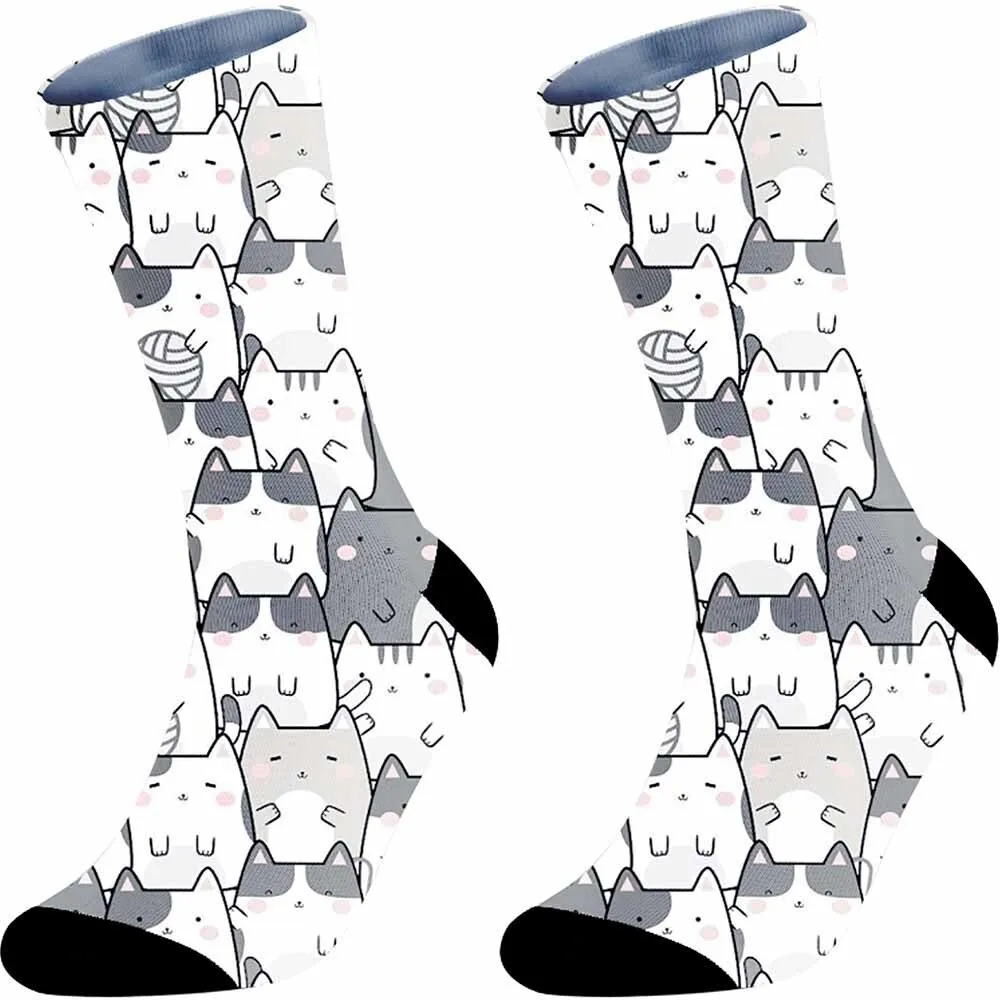 Praia colorida interessante padrão de coqueiro meias esportivas de ciclismo, respirável, absorvente de suor, acessórios de bicicleta