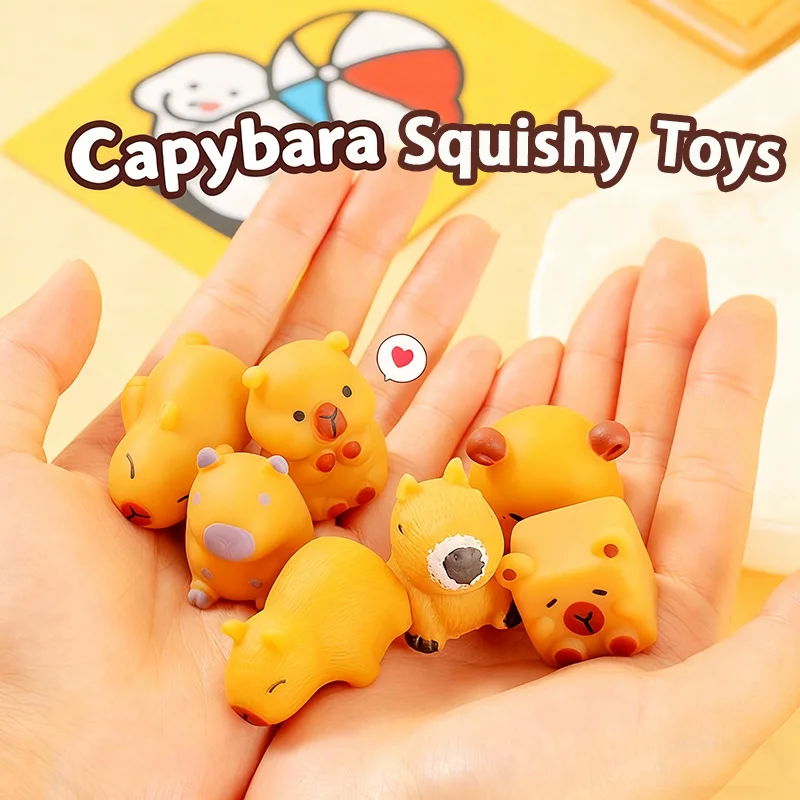 كابيبارا موتشي اسفنجي لعب صغيرة اسفنجي تاباس لينة الحسية ضغط ألعاب متململة للأطفال في سن المراهقة حفلة عيد ميلاد هدية الإجهاد اللعب #1