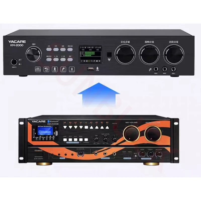 Sunbuck KM-2000 مضخم الطاقة العالي HIFI 2.0 قناة 5.0 بلوتوث المنزل كاريوكي KTV المنزل المهنية مكبر للصوت الصوت