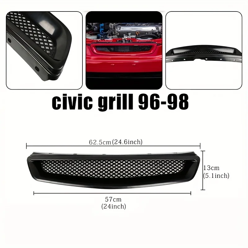 

Модификация автомобиля Honda Civic 1996-1998 для конкретных моделей: решетка из ABS-пластика, черная решетка ABS, прочная сетка для переднего бампера, с полировкой.