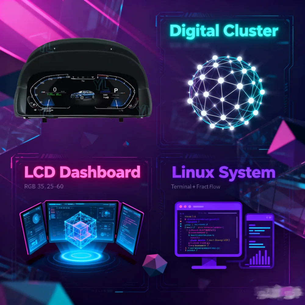 

LY Original Car Digital Cluster Instrument LCD Speedmeters Dashboard player For X1 X2 F48 F49 F39 E84 E87 2006-2015 2016-2022