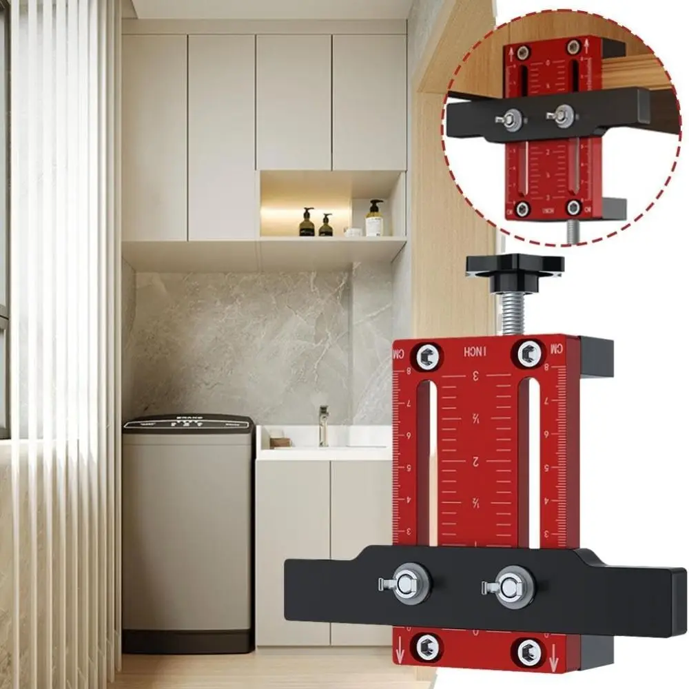 

Durable Cabinet Door Installation Positioner Adjustable Flexibility Cabinet Hardware Jig Wood Board Double Protection Universal