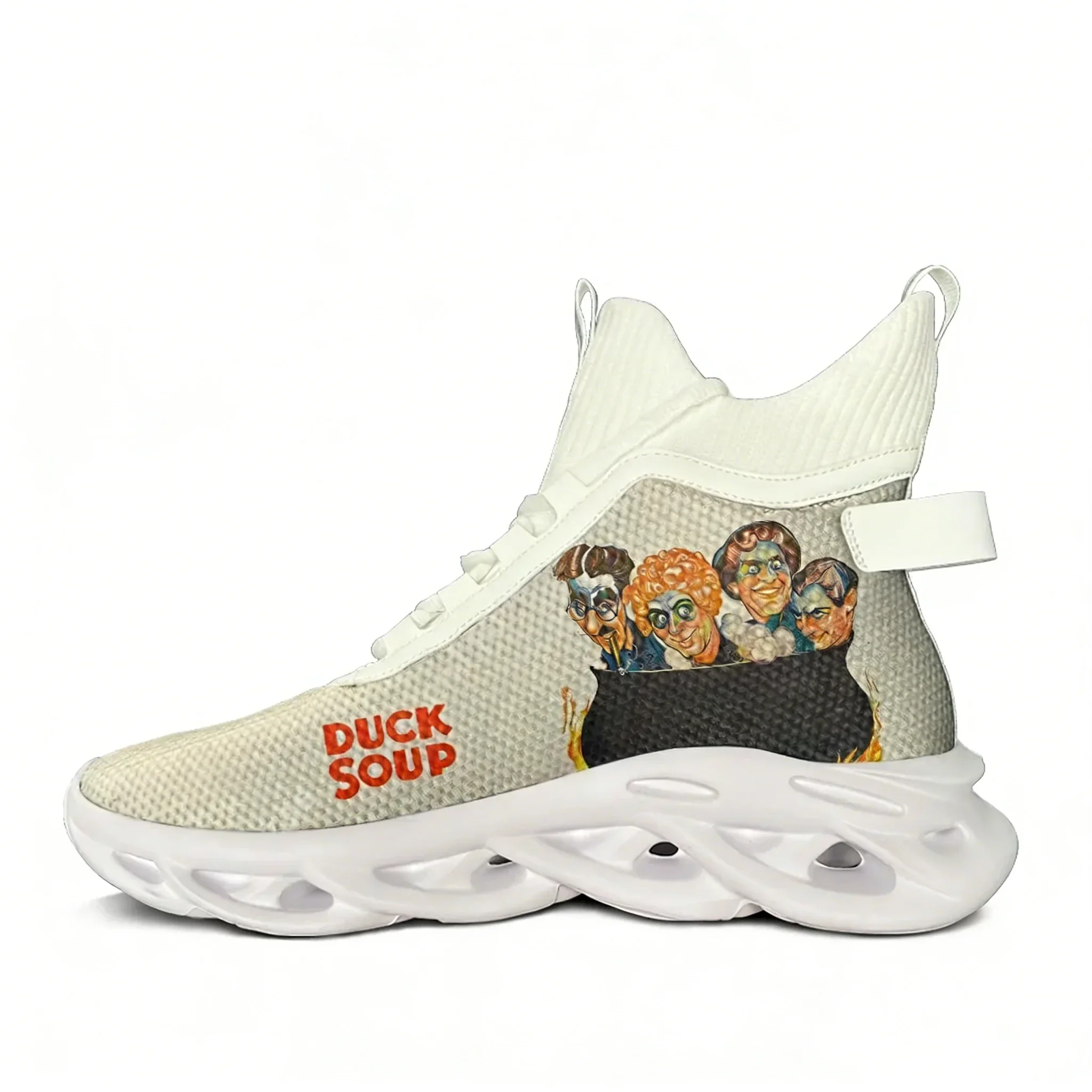 

Кроссовки Duck Soup High Top Flats для мужчин, женщин и подростков, высококачественная персонализированная модная повседневная обувь, обувь на заказ