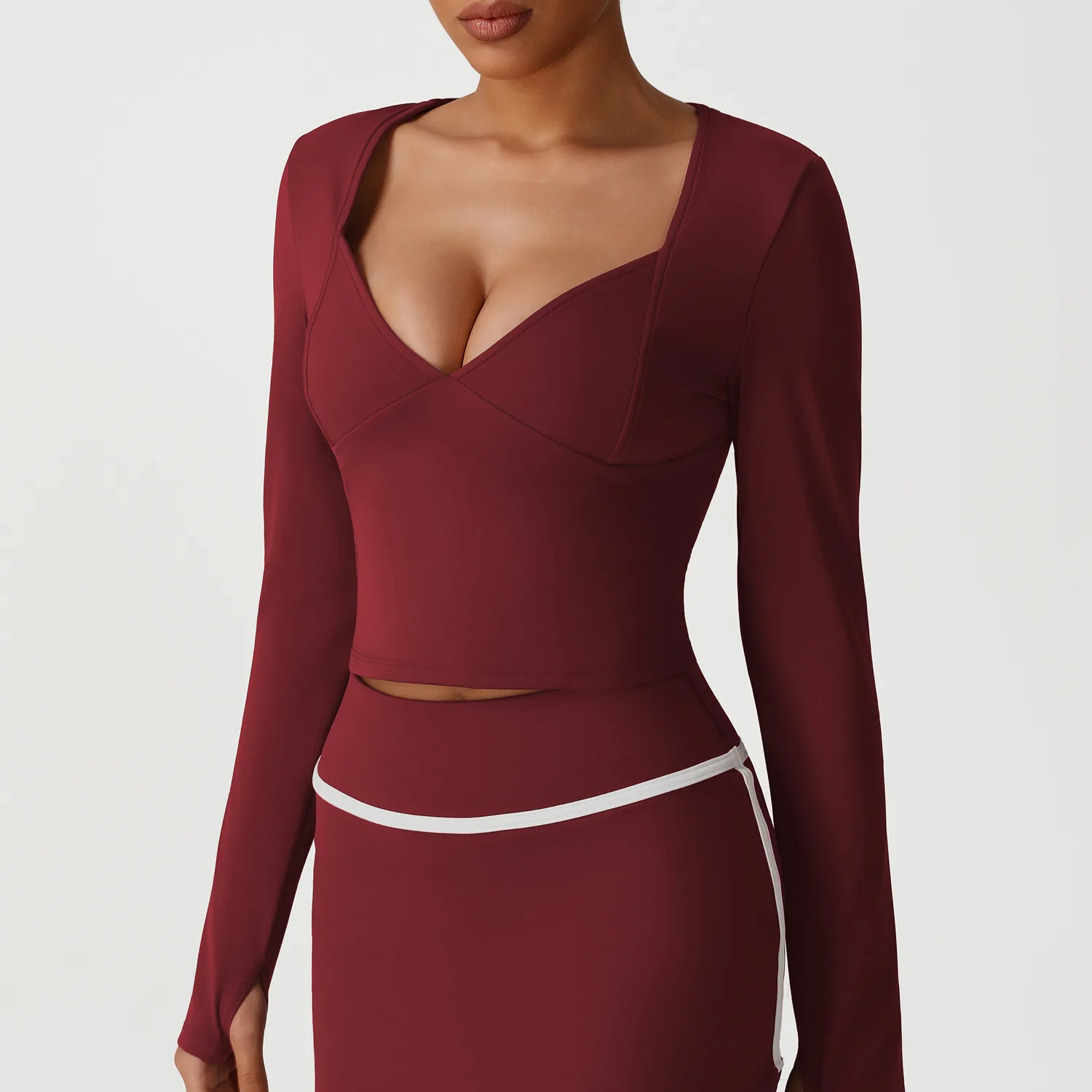 

Yoga Shirts Women Sport Crop Top Sexy Long Sleeves Shirts Yoga Sports Fitness Running Gym Clothes Push Up Workout Tops