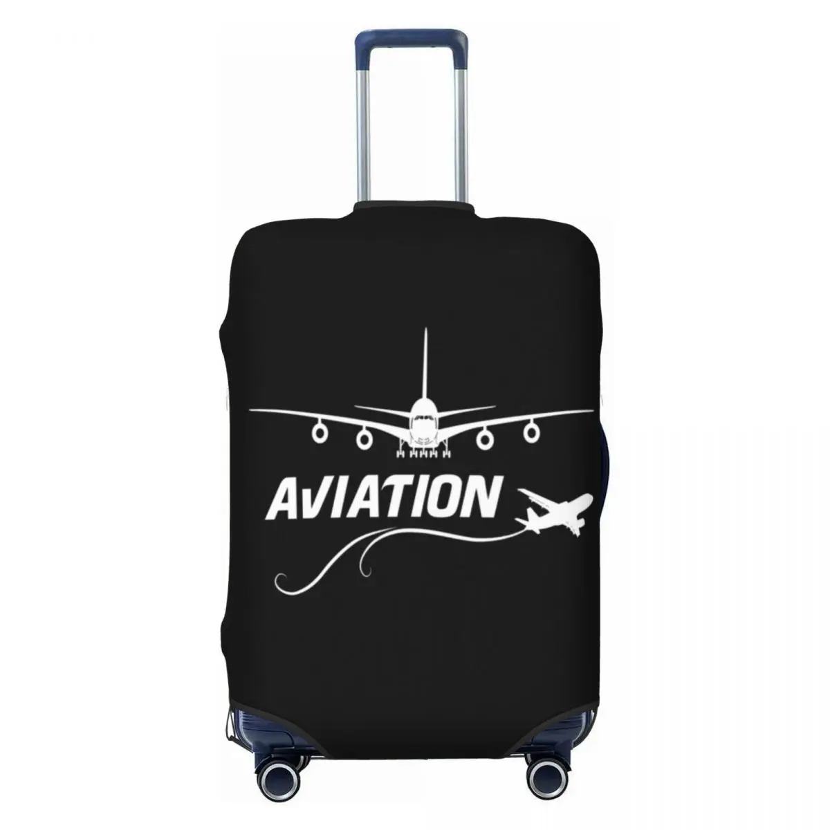 

Funny Aviation Lover Luggage Cover Protector Washable Airplane Pilot Aviator Air Fighter Travel Suitcase Covers
