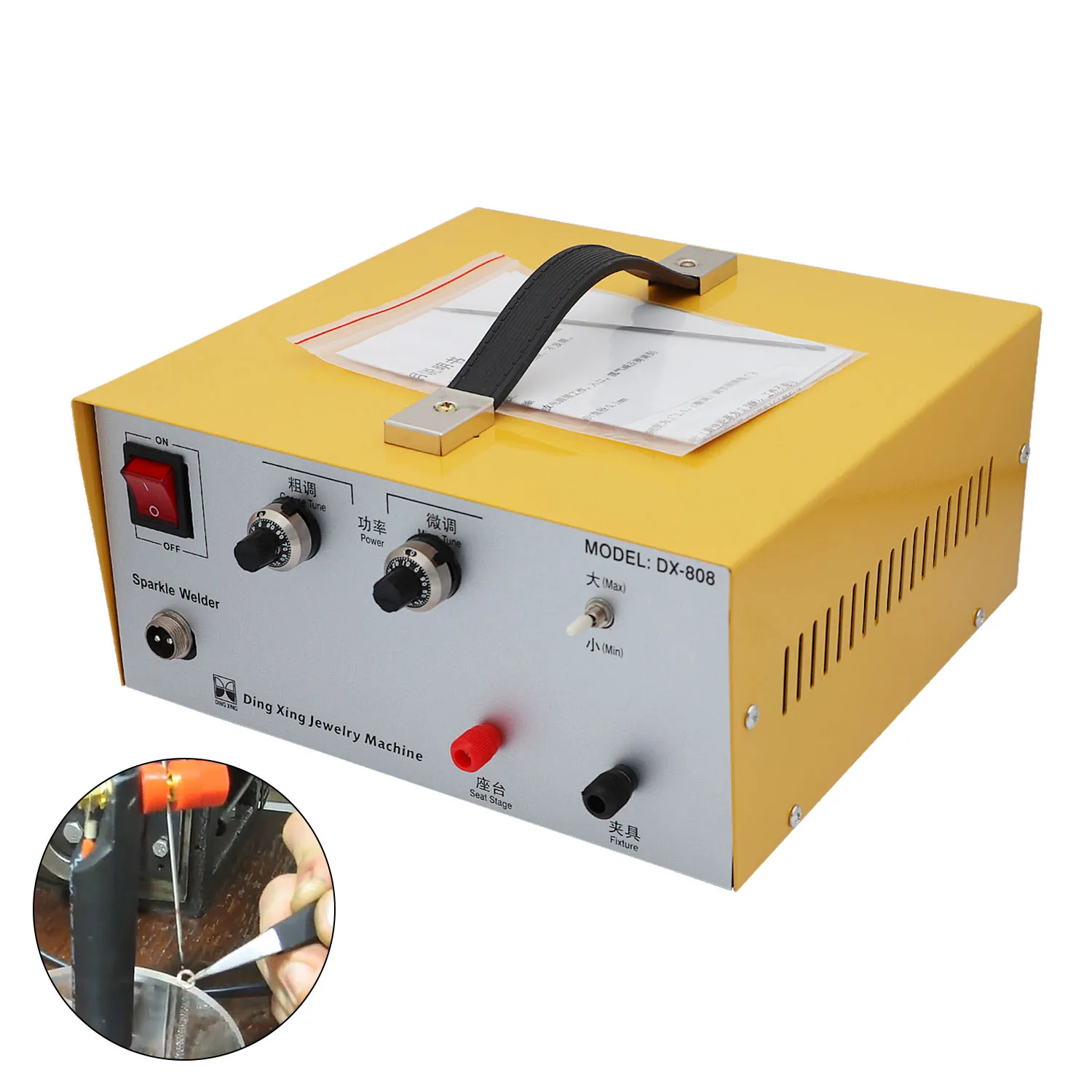 Electric Sparking Pulse Arc Welding Machine, Jewelry Tool, Spot Welder with Foot Pedal for Gold,Silver, 800W, 0.5-80A