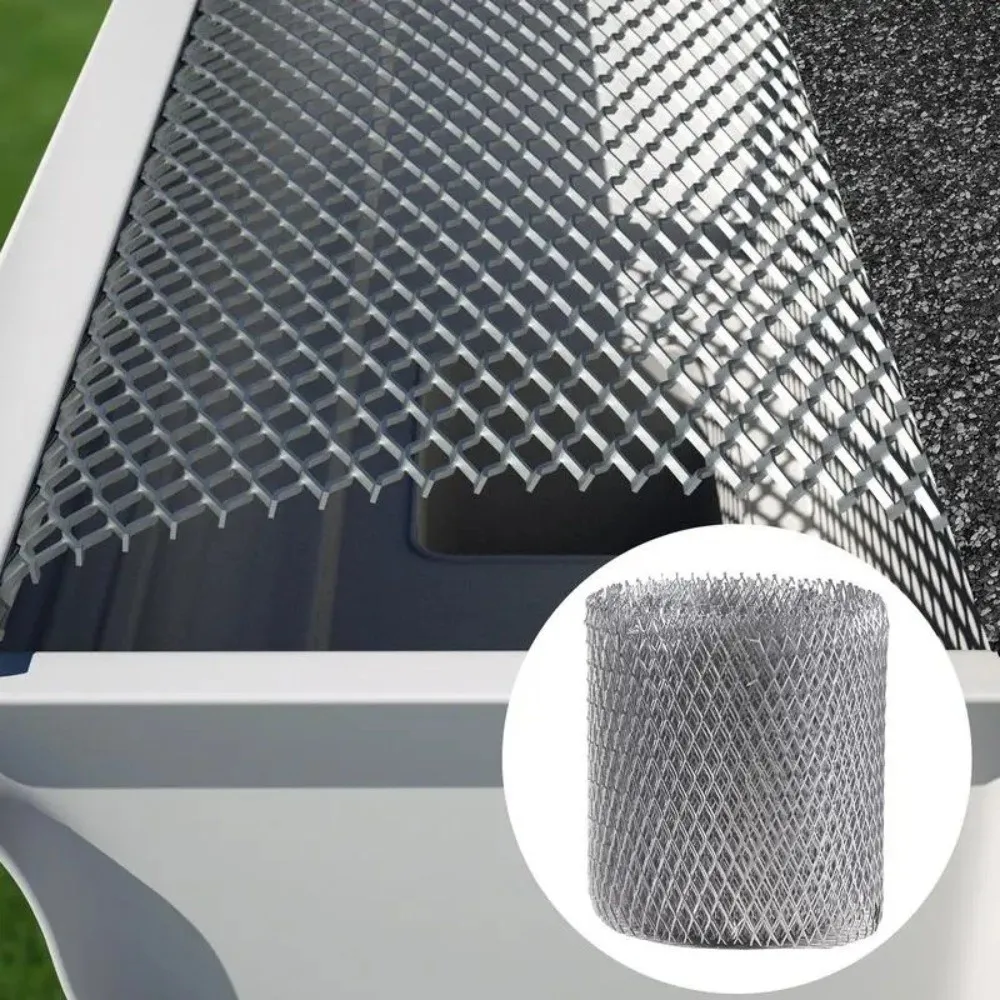 Grid Gutter Guard Filter Prevent Blockages Maintain Smooth Drainage Leaf Mesh Guards Aluminum Drain Stops Gutter Screen Garden