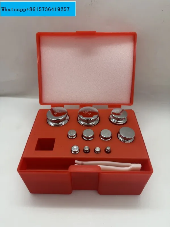 M1 standard weight steel chrome plated set, 1kg combination, 500g measuring and testing weight, 200g with box