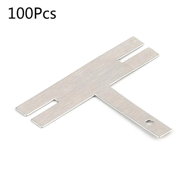 

JU64 Nickel 100 Piece for T Shaped Nickel Sheets Plates Battery Nickel Plated Steel Belt Welding Connector