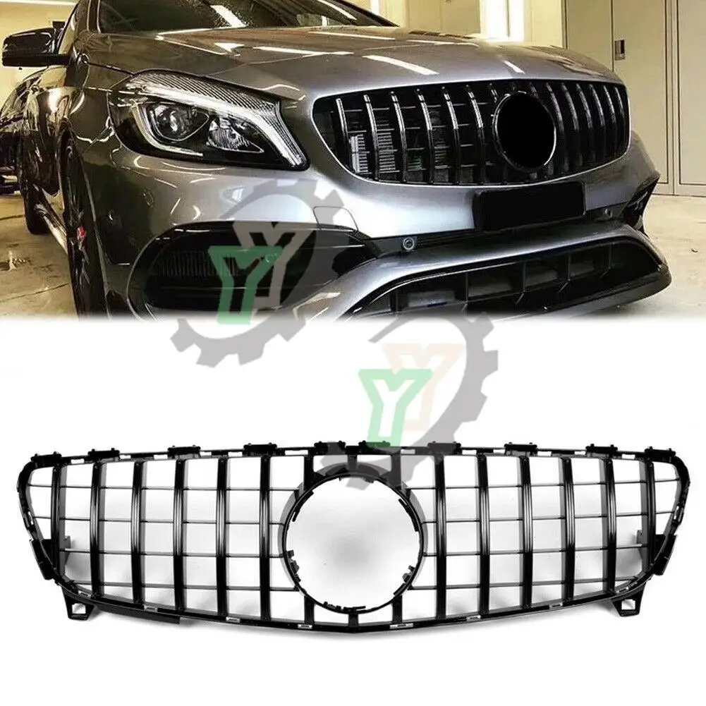 Car Accessory Front Bumper Upper Grille Racing Grill For Mercedes- Benz W176 A-Class A180 A200 A220 A250 A260 A45 2016 2017 2018