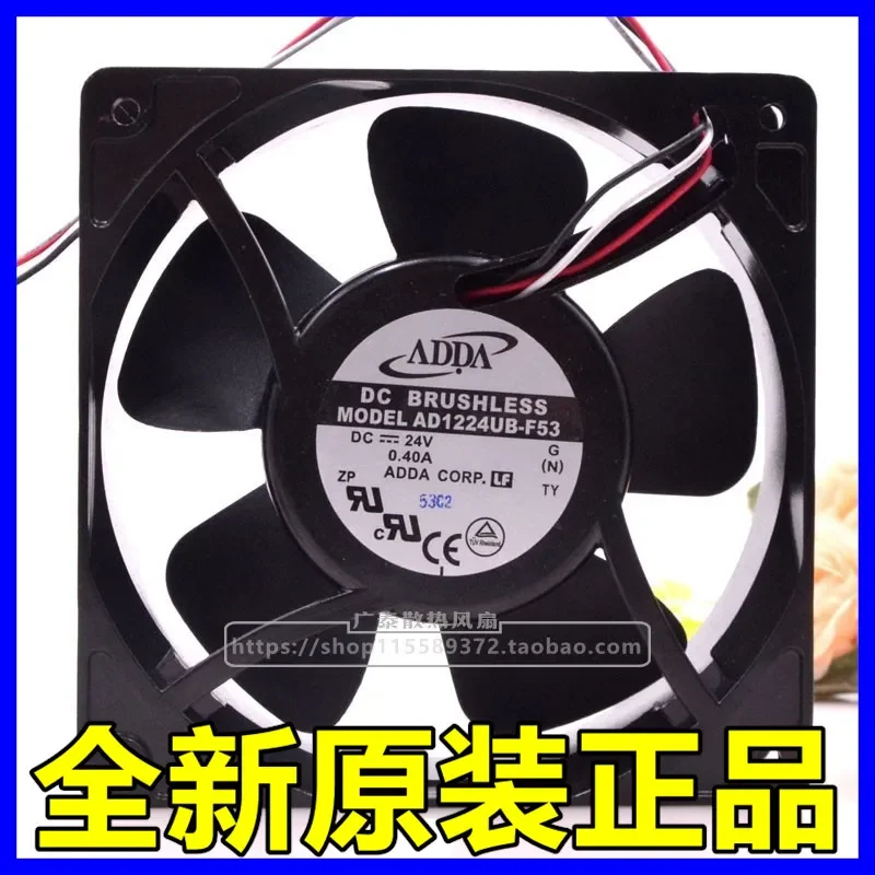 for ADDA Xiexi AD1224UB-F53 12038 24V 0.40A 3-Wire Tachometer Industrial Computer Cooling Fan Original