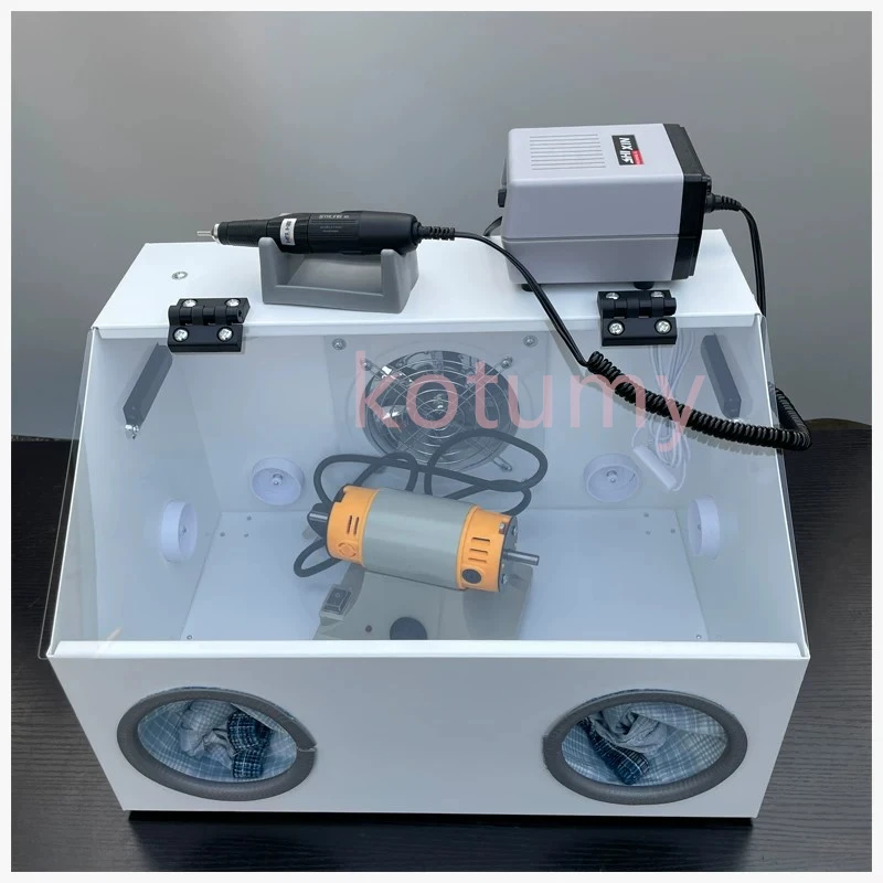 Portable Dust Box Grinding Polishing Sandblasting Dust Box Lab Polishing Grinding Engraving Dust Proof Cover