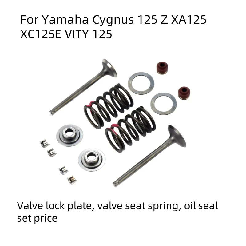

Motorcycle Valve Lock Plate Spring Seat Oil Seal Suitable for Yamaha Celnus 125 Z Xa125 Xc125E Vity 125