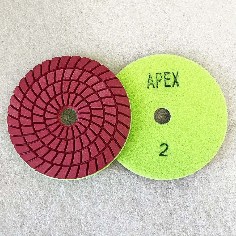 1Set 3-Steps 4 Inch Abrasive Diamond Wet Polishing Pad 100mm Grinding Disc For Grinding Stone Marble Granite Quartz Ceramic Tile