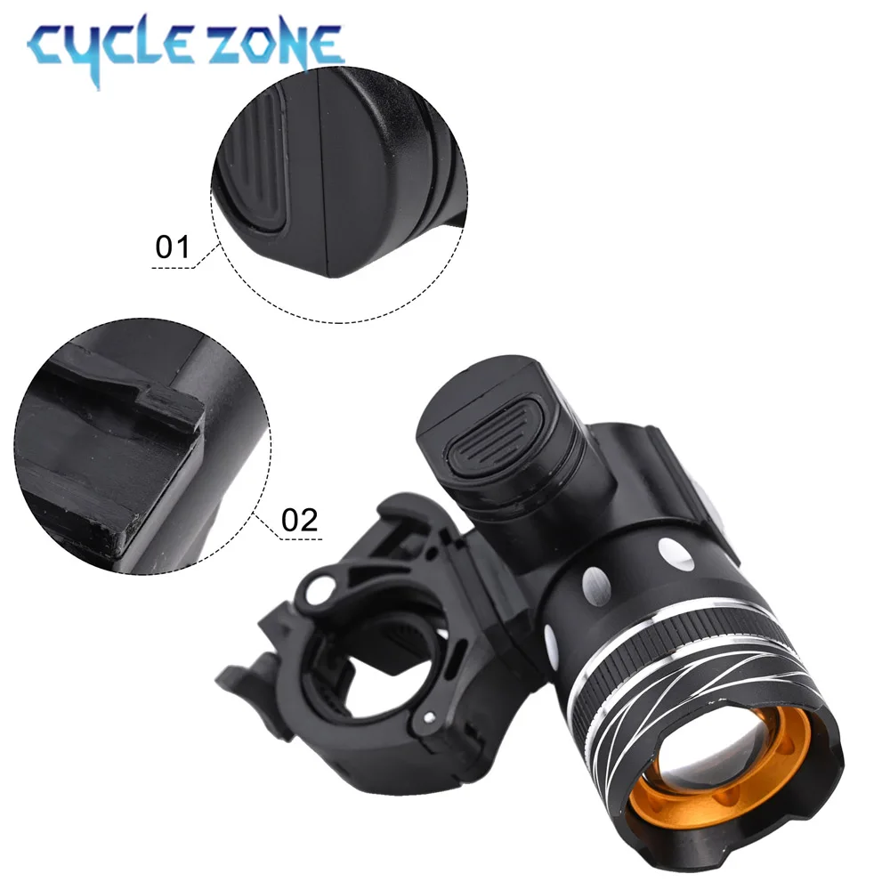 LED Bicycle Front Light Zoomable Adjustment Headlight USB Rechargeable Bike Head Lamop for Safety Cycling Bicycle Accessories image 4