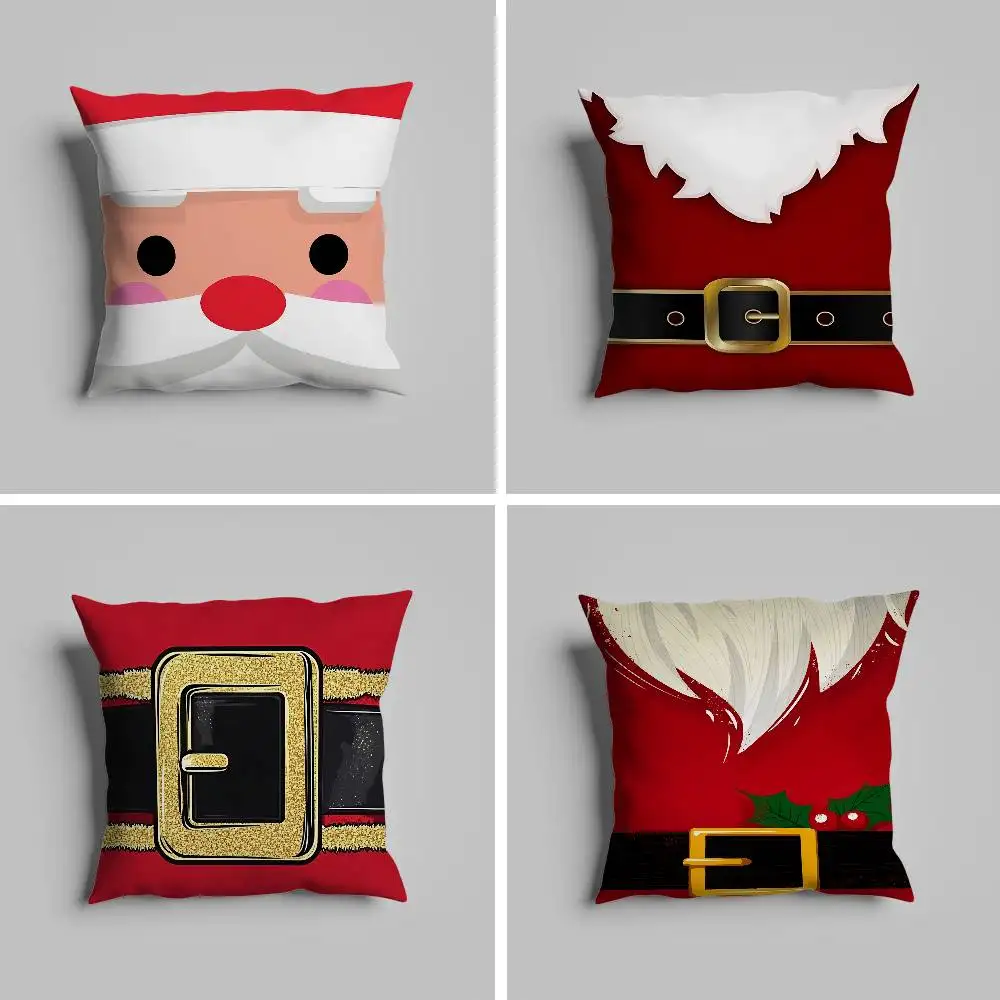 

Father Christmas Pillow Case Pillowcase For Car Pillows 60x60 Cushions Luxury Double Sided Cover Home And Decoration Sofa 30x3