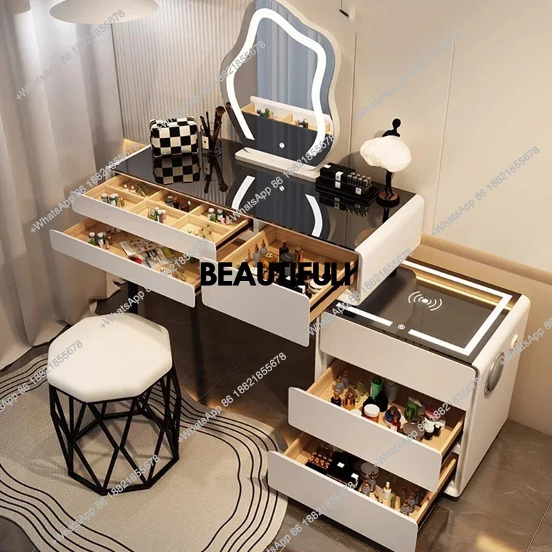 Luxury Led Lights Vanity Table Makeup Adult Artist Salon Stuff Vanity Table Unique Jewellery Coiffeuse De Chambre Furniture
