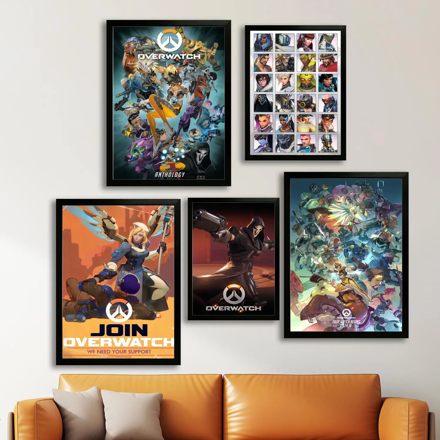 Póster artístico en lienzo de Game Overwatch y arte de pared, impresión de imágenes, decoración moderna para dormitorio familiar, pintura decorativa