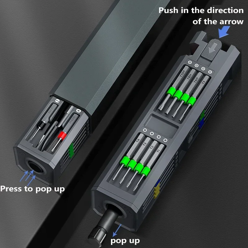 30-in-1 precision screwdriver set 28 bit models tweezers pry bar magnetic handle multi-purpose  disassembly repair tool